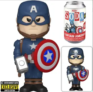 Funko Avengers Endgame Captain America Vinyl Soda Figure Entertainment Earth Exclusive Limited Edition Collectible