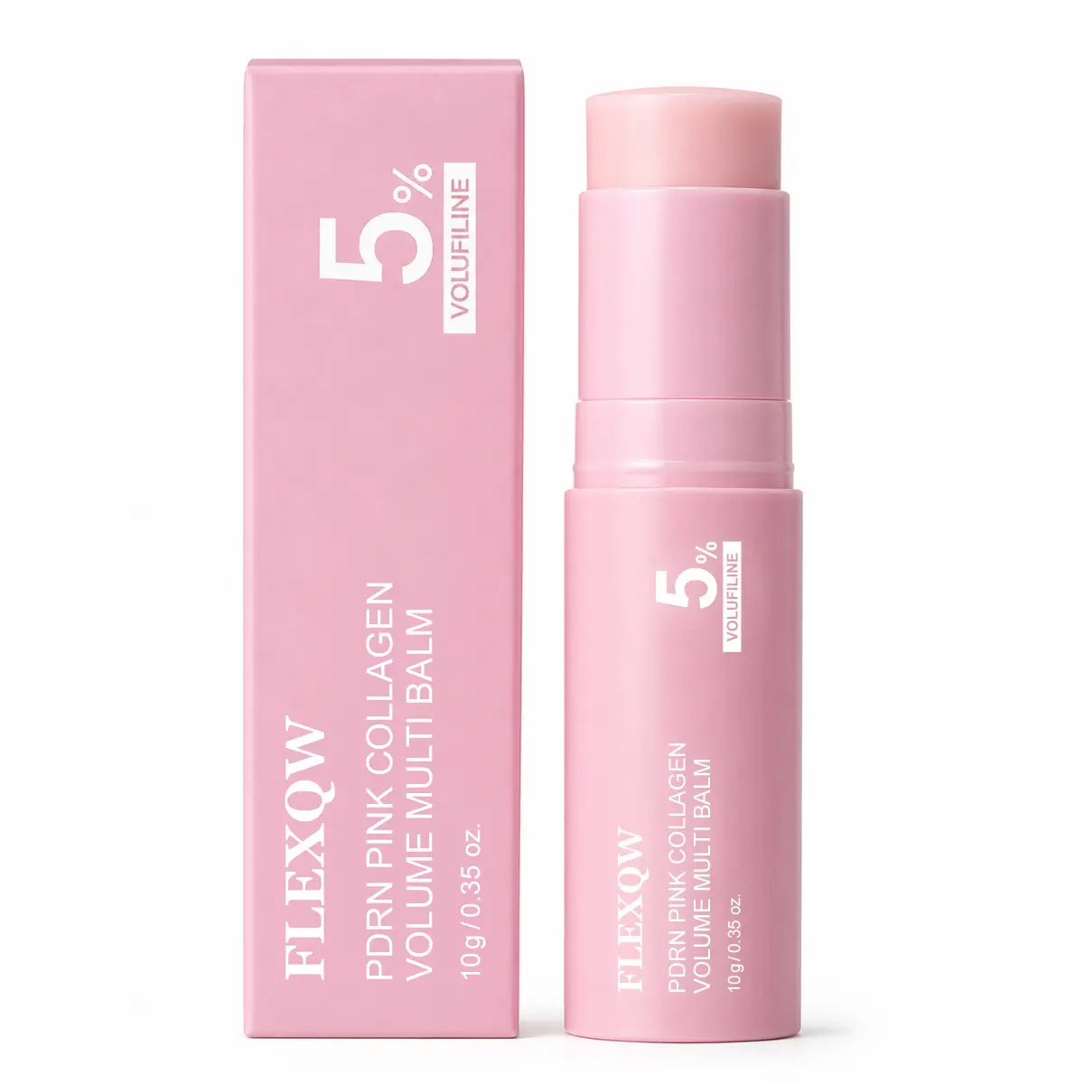 PDRN Pink Collagen Volume Multi Balm - 1-In-1 Korean Fragrance-Free Stick Cream with Collagen Liposome, Volufiline, NAD, Anti-Aging, Firming, Fine Line Support for Under Eyes (Stick Format)