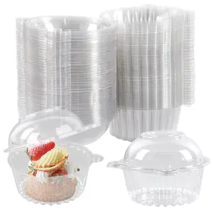 10/50count Cucountake Packaging Box Clear Dessert Donut Muffin Cake Container Holder Wedding Birthday Party Supplies Christmas Decor