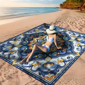 Waterproof Polyester Picnic Mat, Modern Style Square/rectangle Rug, Fast-Drying &, Perfect for Outdoor Camping Beach Vacations