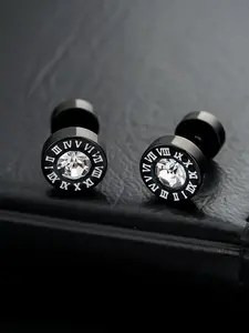 Men's Digital Stud Earrings, Trendy Hip Hop Design, Unique Fashion Jewelry, Versatile Daily Wear Gift Idea