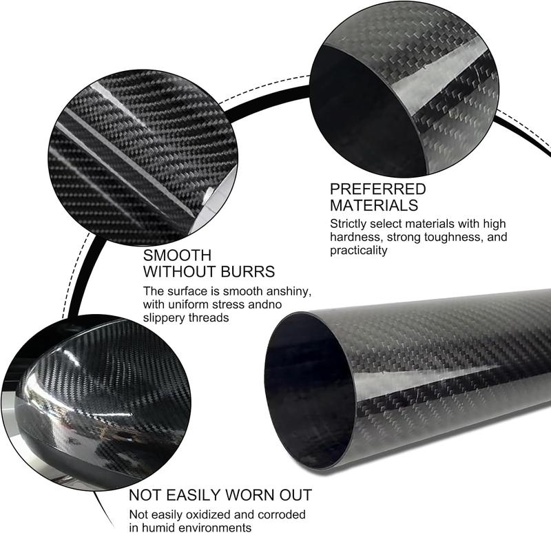 12" x 10FT / 30*300CM Gloss Carbon Fiber Car Wrap Vinyl Bubble Free Air Release Adhesive Car Wrap Film Roll Automotive DIY Decals With Installation Tools