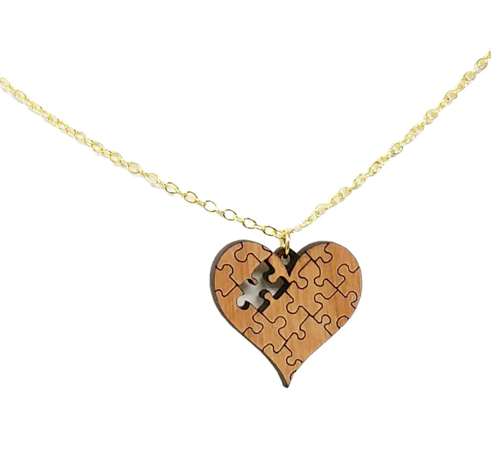 Autism Puzzle Pendant Necklace