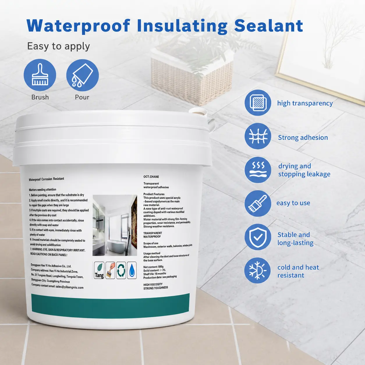 Clear Waterproof Coating for Roof Bathroom Balcony Leak Repair easy solution