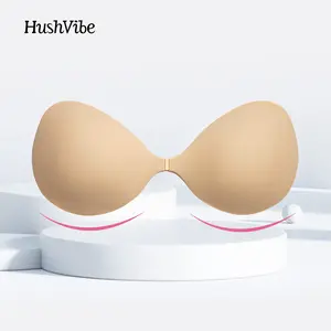 HushVibe Push-up Sticky Bra - Seamless fit that stays in place, invisible lift, comfortable women's bra,  Waterproof & Sweat-proof, Portable, Reusable, Washable, Essential for Travel Women's Wear with Storage Board