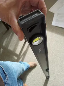 Hand-held Durable Poly 24 in. Black Air Bubble I-Beam Level