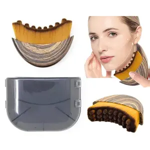 1/2 PCS Face Brush for Sculpting – Anti-Puffiness, Detox & Lift, Improves Skin Glow & Absorption (1 Pcs Contour Face Brush)