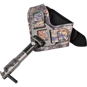 Archery 360° Adjustable Compound Bow Release Aid - Professional Thumb Trigger Wristband Release with Camo Adjustable Strap for Adults Youth Kids Hunting Shooting Accessories