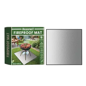HozoneX Outdoor Barbecue Fire Mat, Outdoor Lawn Terrace Barbecue Fire Mat Waterproof Square Protective Mat
