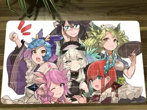 YuGiOh Dragonmaid Girls Desk Mat YGO TCG CCG Playing Pad Trading Card Game Mat