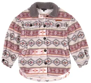 SALE Simply Southern Aztec Soft Sherpa Shacket Jacket