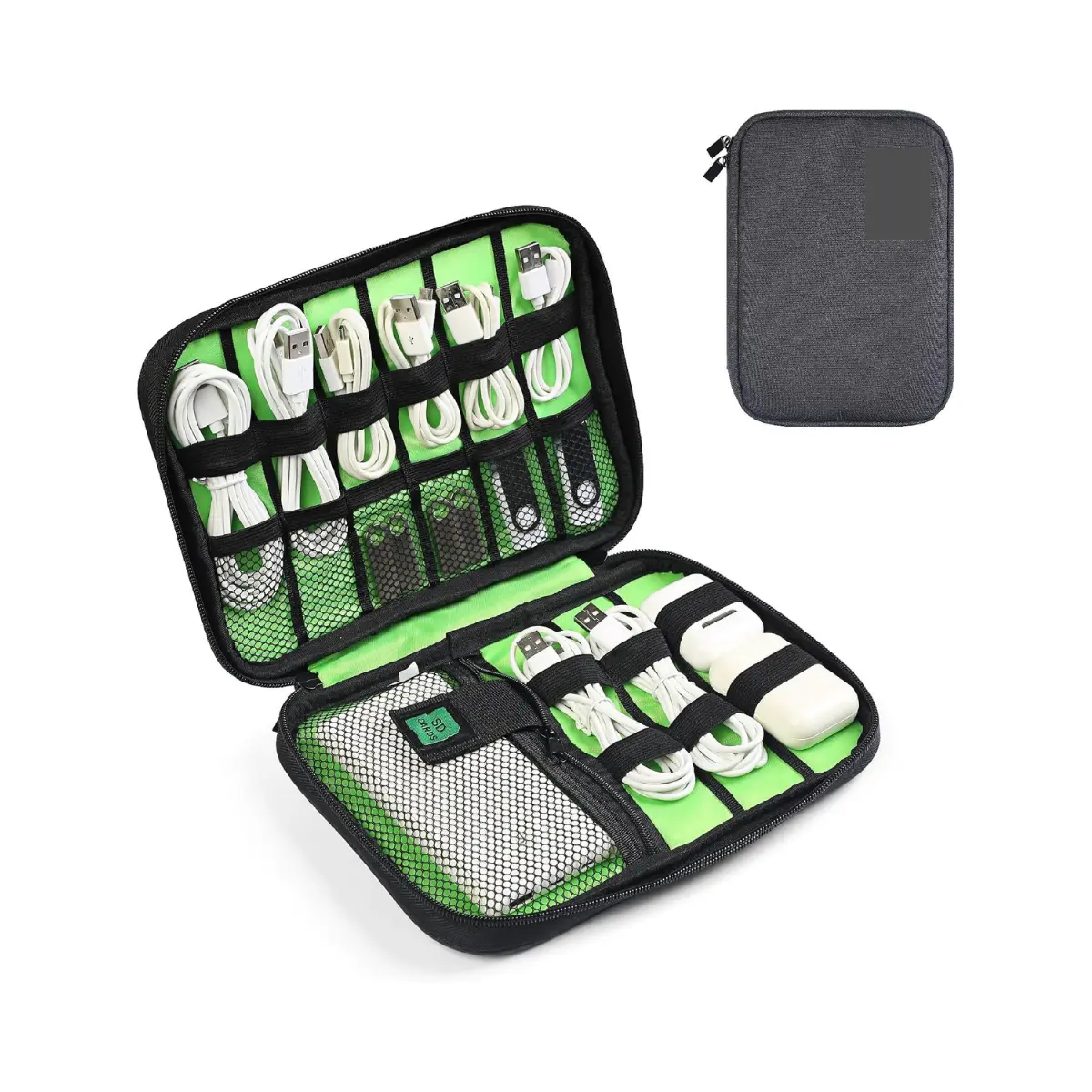 Travel Cable Organizer Bag, Electronics Organizer Case for Chargers & Cords