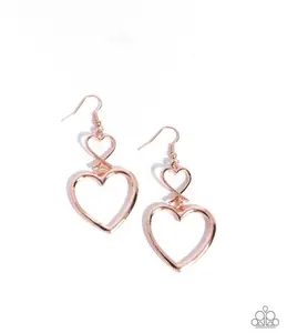 Sweetheart Symmetry - Copper Earrings