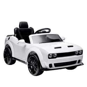 【GARVEE】Electric Car - Licensed Dodge Challenger 12V Battery-Powered Vehicle with Remote Control, LED Lights, Bluetooth, and MP3 for Young Riders