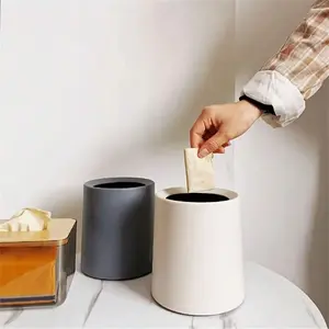 Mini Desktop Trash Can, Garbage Waste Bin Organizer, Bedroom Office Desk Storage Box, Durable Plastic, Home Supplies