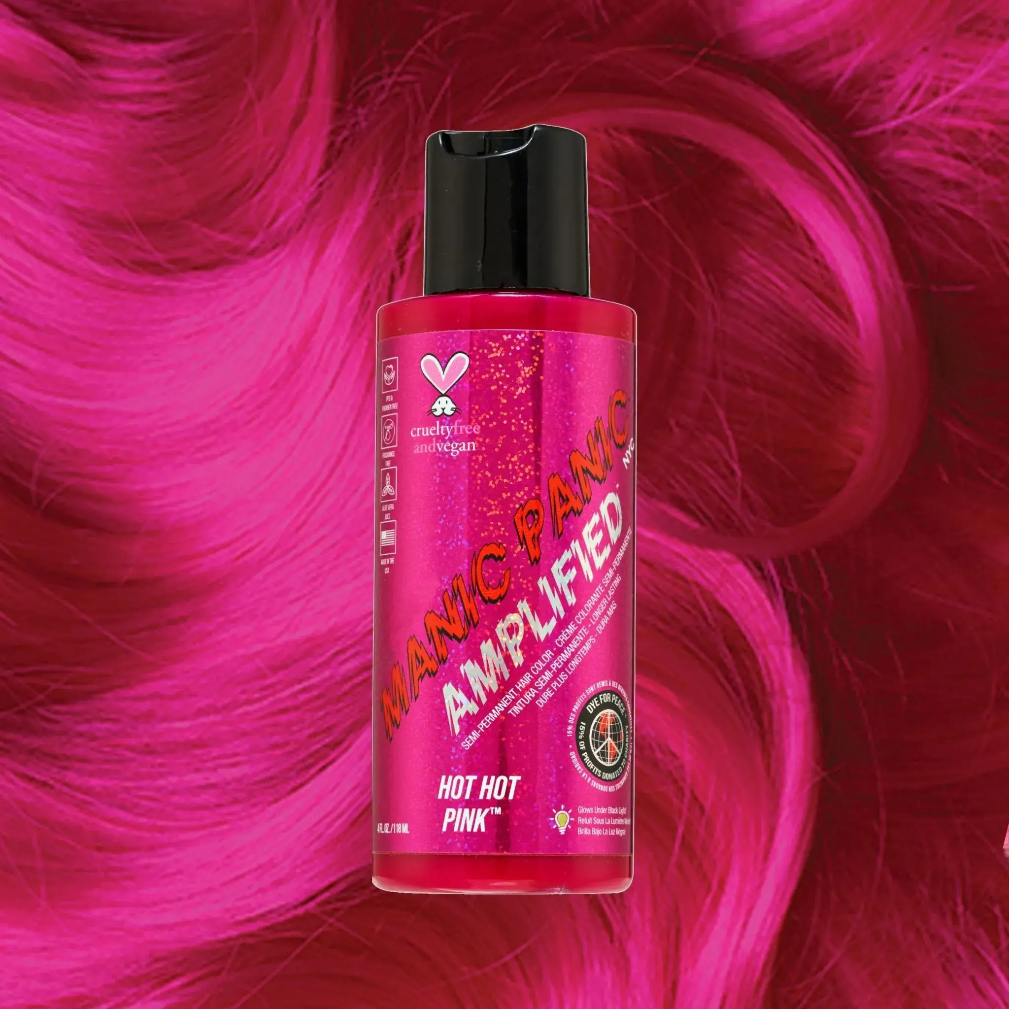 Hot Hot™ Pink - Amplified™ Neon Pink Semi-Permanent Hair Dye