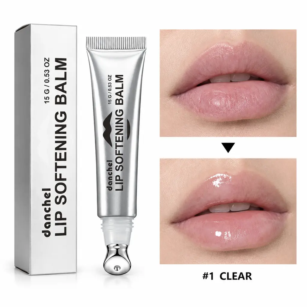 Danchel Nontoxic Beauty Lip Serum Balm & Overnight Mask - Soothing Hydrating Primer, Exfoliating Nourishing with Peptide & Lactic Acid, Shea Butter & Beeswax, Smooth Mint Sheer Glossy Finish for Dry Lips & Healthy Care