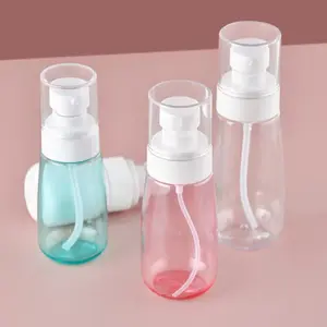 4 Pieces Plastic Travel Bottles Refillable Bottles Wide Mouth Jar Style Empty Pump Bottles for Cosmetic Lotion Liquid Soap