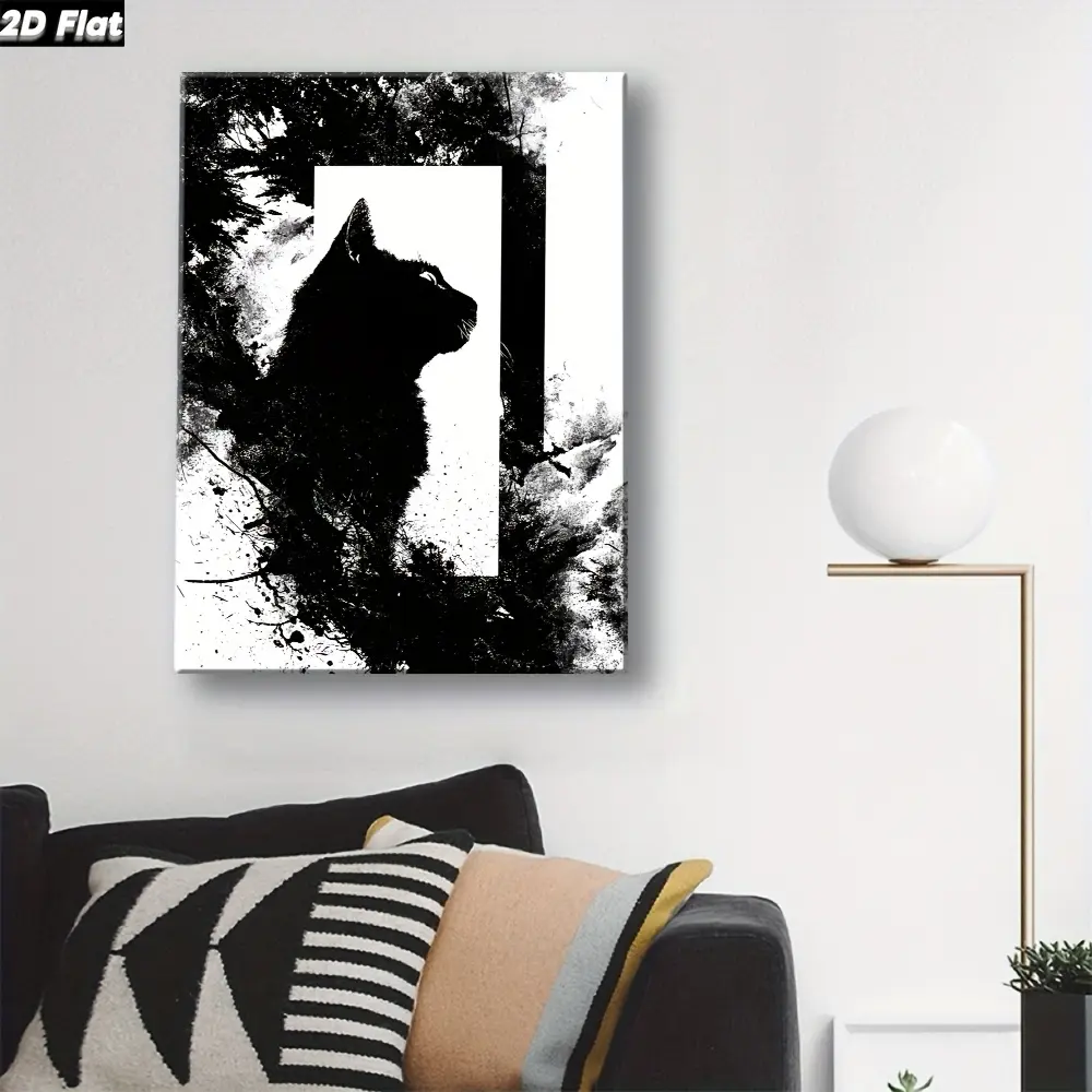 Premium Quality 2D Flat Deathcore FEA Style Black & White Gothic Art Print Poster - Retro  -Friendly Minimalist      , Dark Halftone Wall Art for Home/Office, Room & Wardrobe  ation