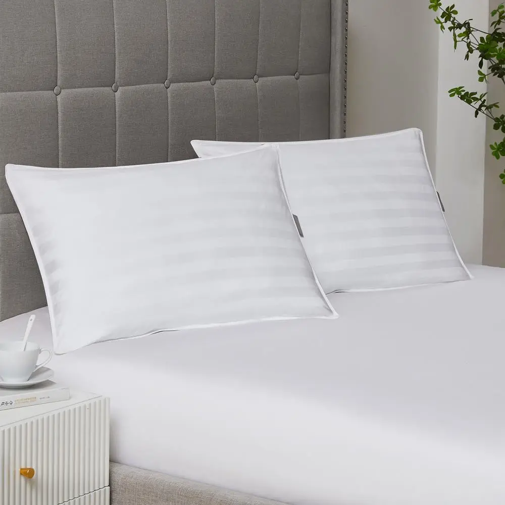Down Alternative Extra Thin, Flat & Soft Pillow for Stomach Sleepers  – Assembled in the USA by DOWNLITE® (Hypoallergenic)