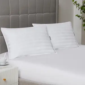 Down Alternative Extra Thin, Flat & Soft Pillow for Stomach Sleepers  – Assembled in the USA by DOWNLITE® (Hypoallergenic)