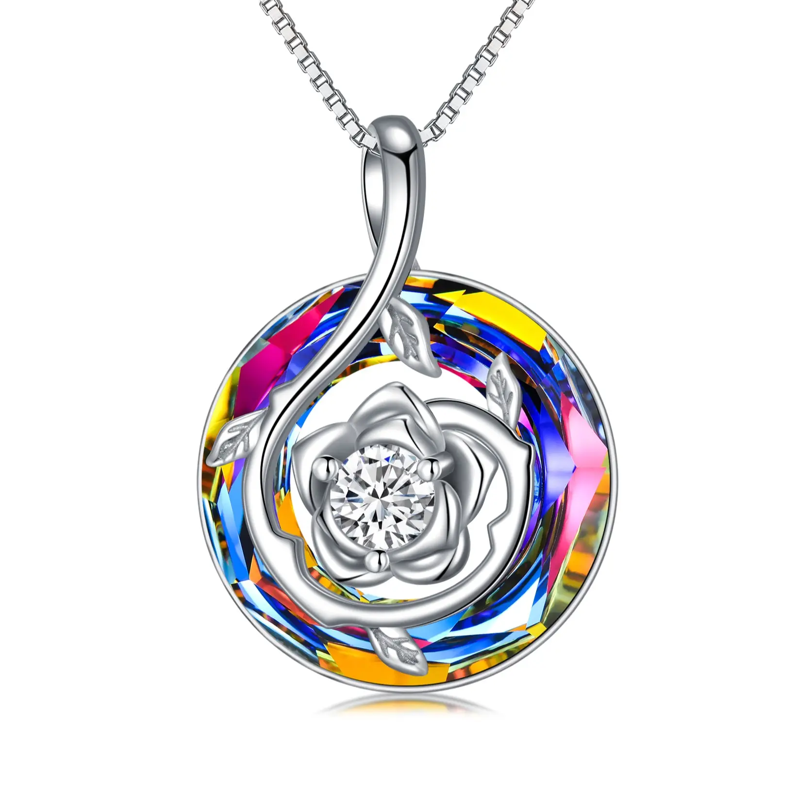 Volcano- Created Round Austrian Crystal