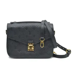 Pre-owned Louis Vuitton leather Shoulder Bags $3000 Empreinte Pochette Metis Black