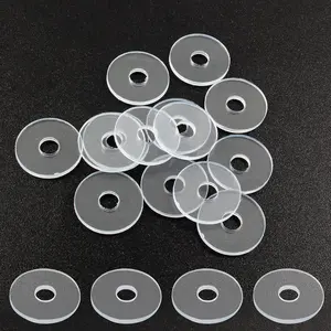 10 Pack 3/4 Inch Clear Washers for Shower Door Handle, Transparent Gasket, Clear Plastic Gasket