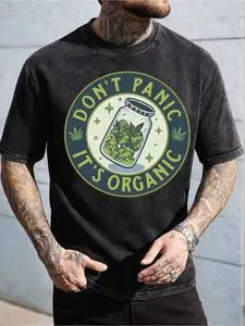 Mens Pure - Black T-Shirt: Stay Chill Organic Jar Graphic Tee Eco Chic Edition - Premium