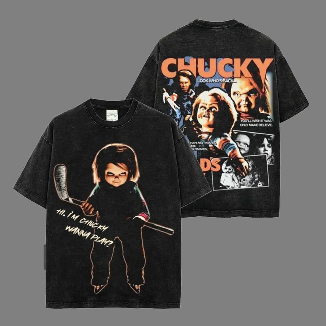 Chucky Child�s Play V3 Premium T-Shirt, Chucky Merch, Vintage Horror T-shirt, Slasher Movie Apparel For Fans, Horror Movie Shirt, Horror Fan Gift 1CF