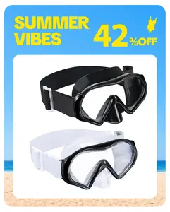 Aegend Adult Swimming Goggles with Nose Cover - Tempered Glass Anti-Fog Lens, Panoramic View, No Leak, Knitted Adjustable Strap, for Swimming, Snorkeling, Scuba Diving Water Sports