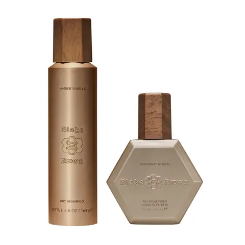 Blake Brown Beauty Root to Tip Styling Bundle | Leave-In Conditioner & Texturizing Dry Shampoo for Volume & Smooth Hair