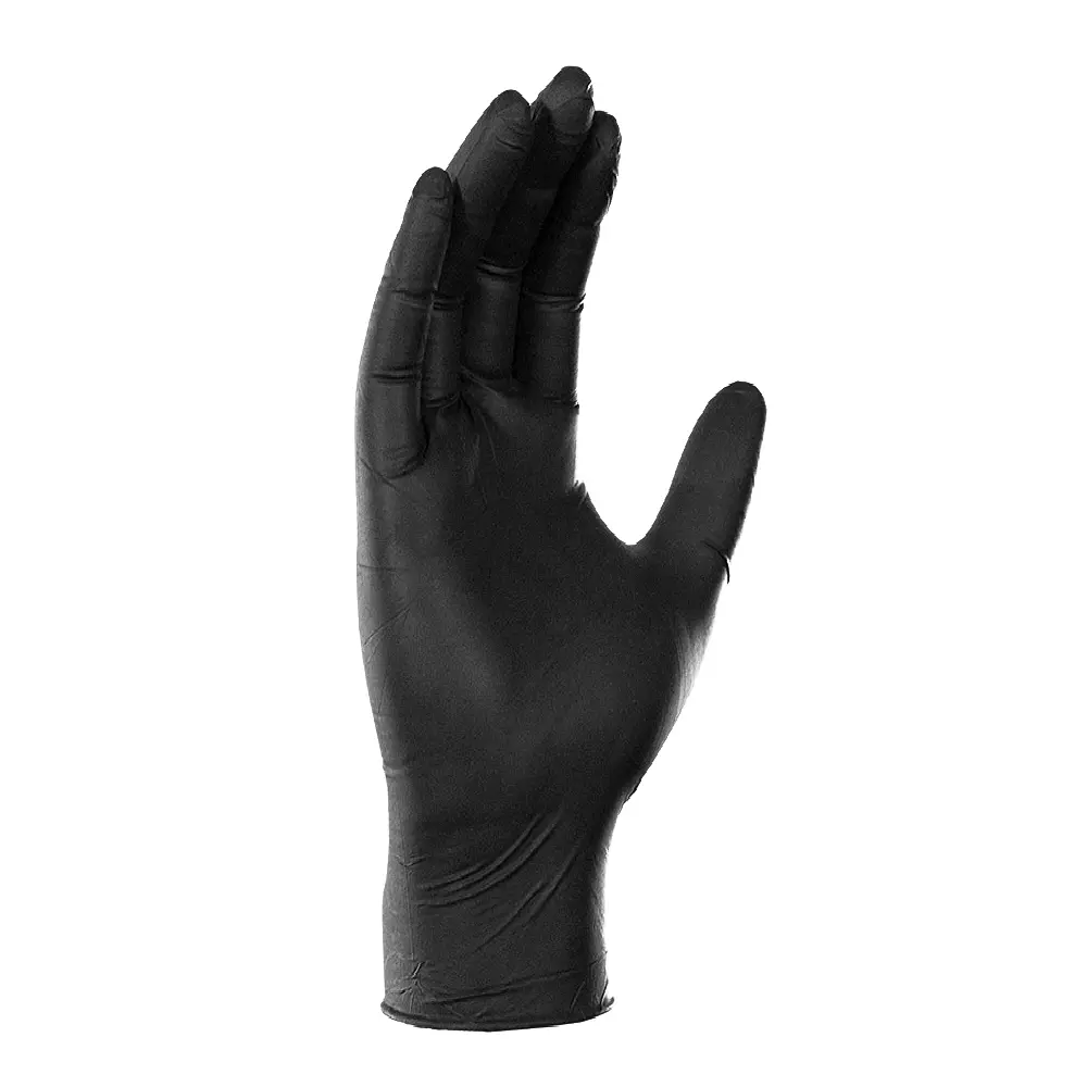 Lauco Disposable Black Nitrile Rubber Gloves, 5 Mil, Powder-Free, Latex-Free, Elastic Fit, Allergy-Safe, Durable Cleaning Gloves for Household Use, 2000 PCS