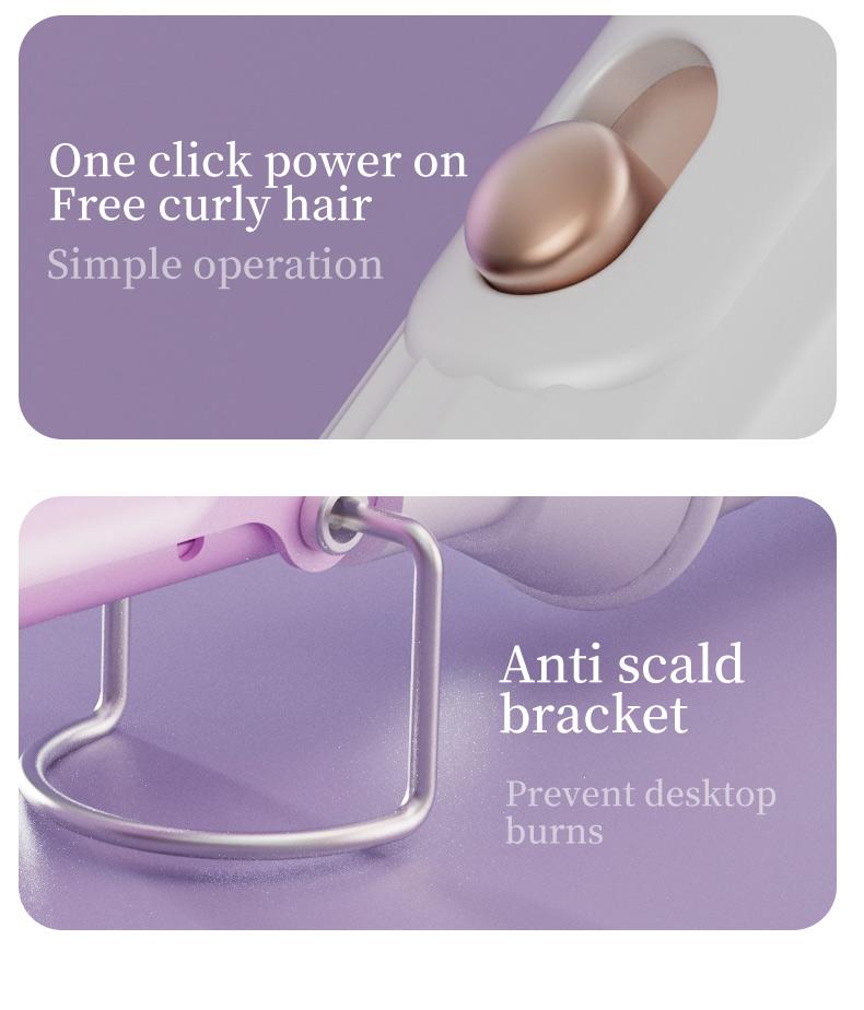 9mm curling iron for wool-like tight curls, mini hair curler, dorm-friendly hair styling tool