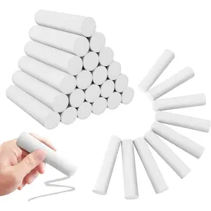 50 Pack White Sidewalk Chalks Washable Chalk for   for Outdoor Art Play, Colored Chalk for Painting  Chalkboard, Blackboard and Playground(White)