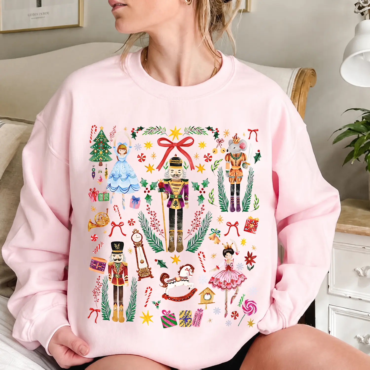 Vintage Christmas Nutcracker Sweatshirt, Retro Nutcracker Ballet Christmas Sweater, Holiday Party Crewneck, Gildan for Men and Women, Gift for Him or Her