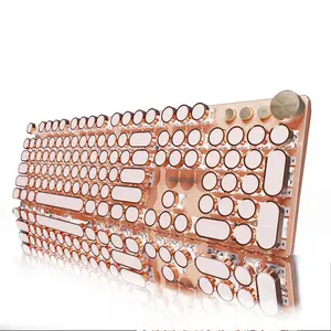 EWEADN V20 Wireless Keyboard, Rechargeable Mechanical Keyboard with Multimedia Knob, Ergonomic Design Keyboard for Game and Office, Mechanical Gaming Keyboard, Tactile Feedback Keyboard