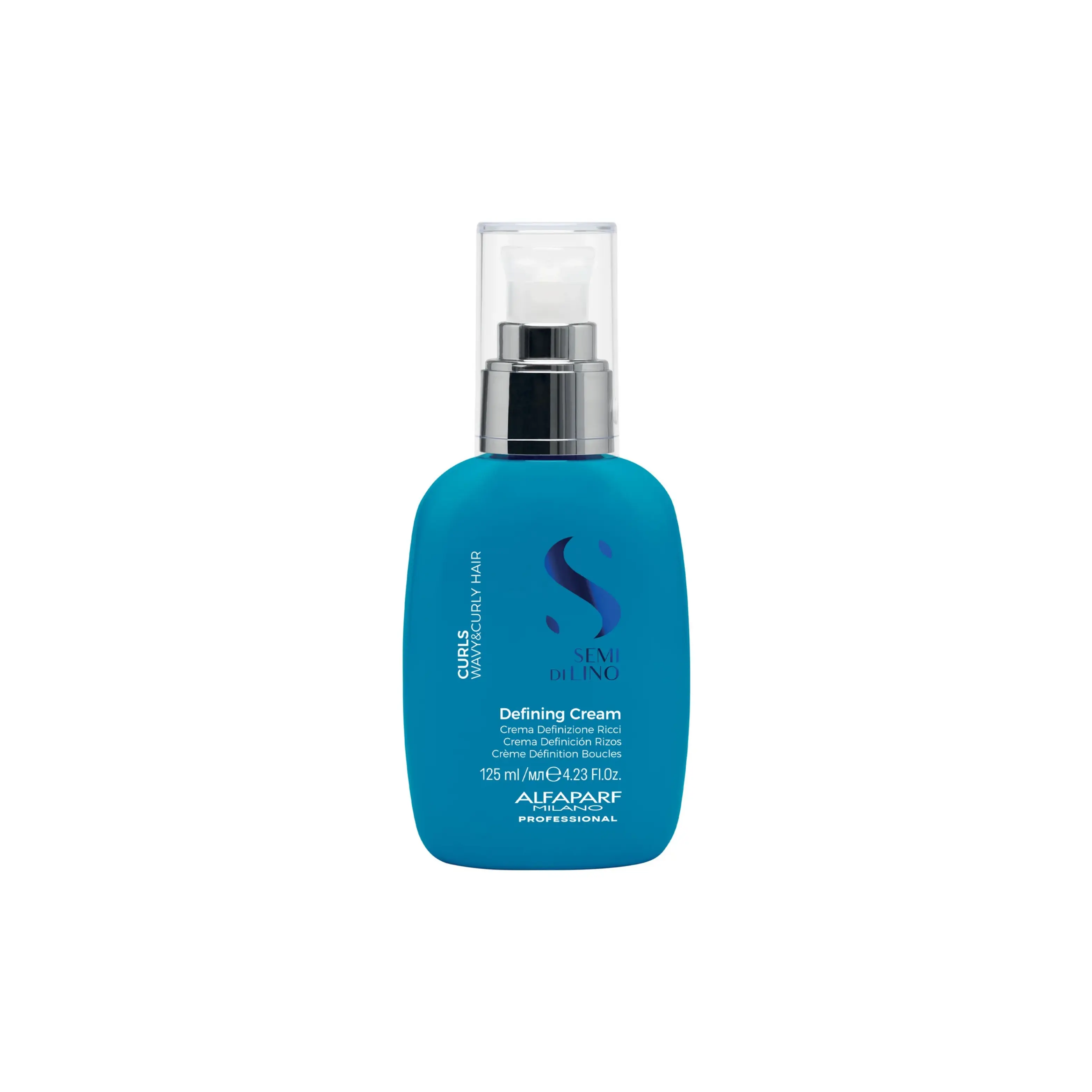Alfaparf Milano Semi di Lino Defining Cream, Lightweight Leave-in with Manketti Oil & Shine Fix Complex, Prolongs Cosmetic Color, 4.23 oz, Curl Defining Mousse, Curly Hair, Cocos Nucifera (Coconut) Oil