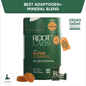 Root Labs Alpha 10-in-1 Shilajit Gummies 4000 mg | New Year New Me Edition | Start 2026 Strong | Energy, Stamina & Focus | Zero Sugar | KSM-66 Ashwagandha, Tongkat Ali, Maca | Vegan | 60 Count | Transform Your Health Goals