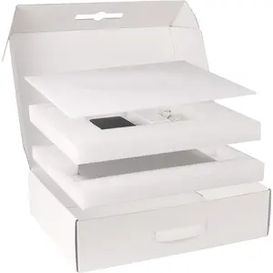 Laptop Shipping Box with Adjustable , Cardboard  Container for Shipping, Fit Up to 17 Inch, Secure Notebook Laptop Box with Handle