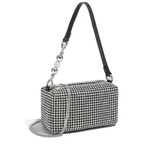 2024 New Niche Underarm Bag Diamond Shoulder Messenger Bag Rhinestone Chain