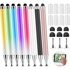8 Pack 3 in 1 Stylus Pen for Touchscreen,iPad,,Stylus Pen with Pen Cap, & Sensitivity, Compatible for   Screens,,iPad/Android Tablets, Laptop