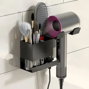 21.5cm Bathroom Organizer Hair Tool Storage Rack, Space Aluminum Anti-Rust, Save Space, Fits Various Hair Dryers, Razors, Brushes, Hair Dryer Holder