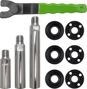 5/8"-11 Angle  Extension Shaft Connecting Rod with  Adjustable Spanner Wrench Flange Nut kit  Polisher Airway Buff Extender Rotary Extension Kit (3" & 4" & 5.5")