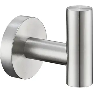 Brushed Nickel Towel Hook for Bathroom, 304 Stainless Steel Coat Hook, Wall Mounted
