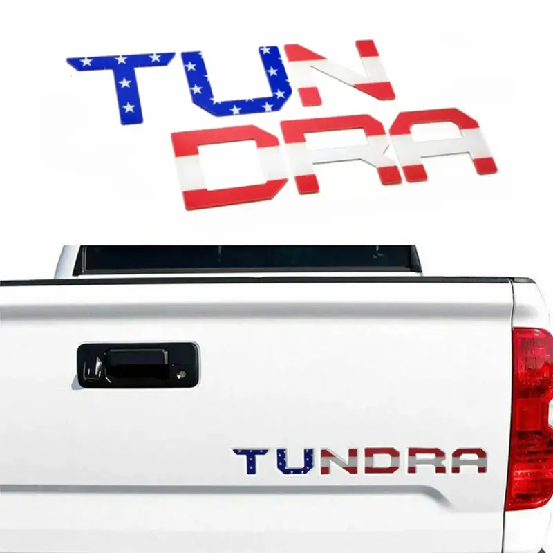 2014-2021 Toyota Tundra Tailgate Letters 3D Chrome Raised Emblem Badge Pickup Truck Exterior Upgrade Accessories