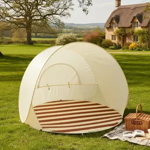 Fast Pop Up UV Shield Beach Canopy Tent | Foldable Outdoor Sun Shelter for Seaside, Picnic & Camping | Tough Polyester Tent for Parents and Toddlers | Equipped with Handy Carry Bag