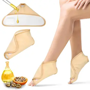Oil Pack Wrap for Ankle Reusable Feet Brace Adjustable Acrylic Flannel Castor Oil Compress for Women Ankle Support Plantar Fasciitis Relief