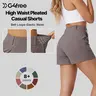 G4Free Women's High-Waisted Athletic Shorts with Pockets 4", Trendy Casual Summer Shorts with Pockets for Outdoor Activities,#sohochic