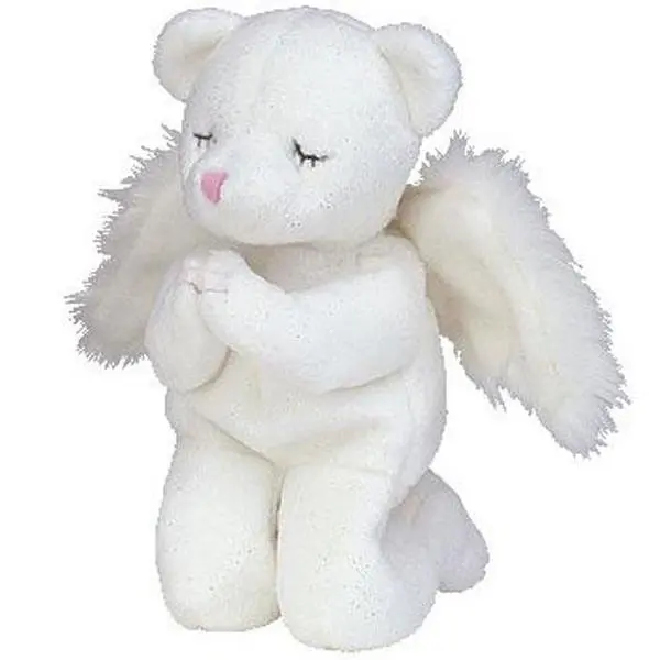 TY Beanie Baby - BLESSED the Angel Bear (6 inch) (2002) - MWMTs